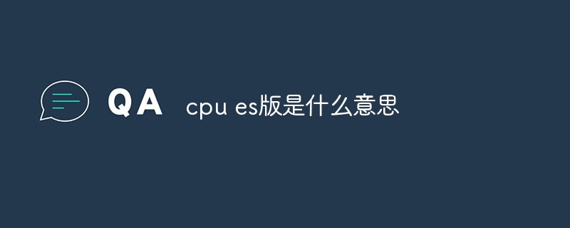 cpu es版是什么意思