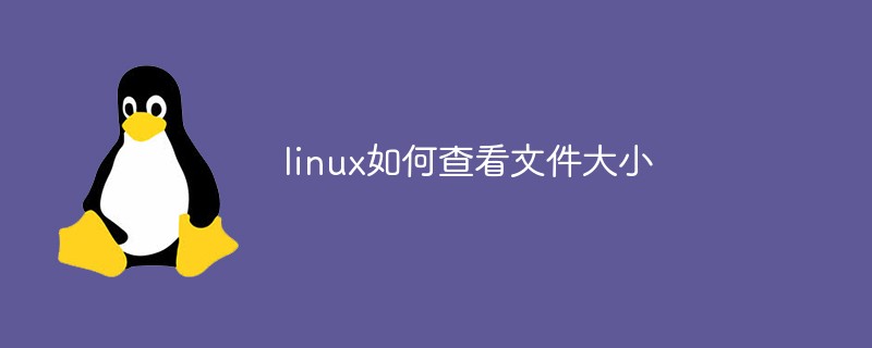 linux查看文件大小的方法是什么