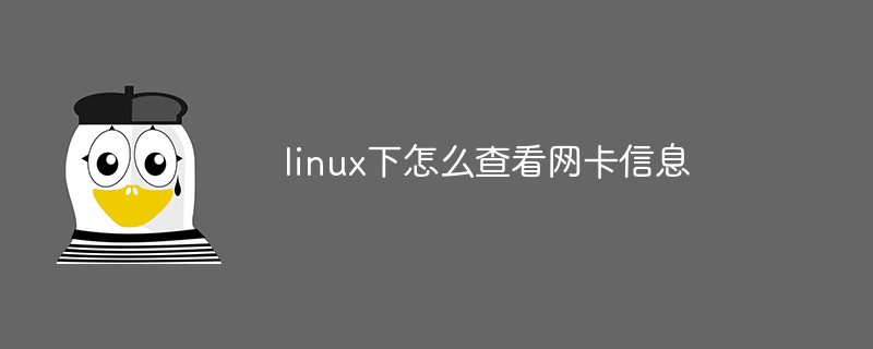 linux下怎么查看网卡信息