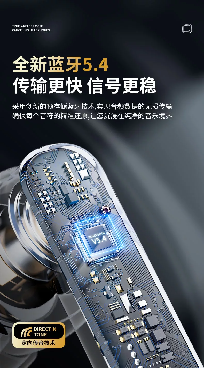 小兔ai蓝牙耳机运动屏显主动降噪长续航高音质多功能耳机