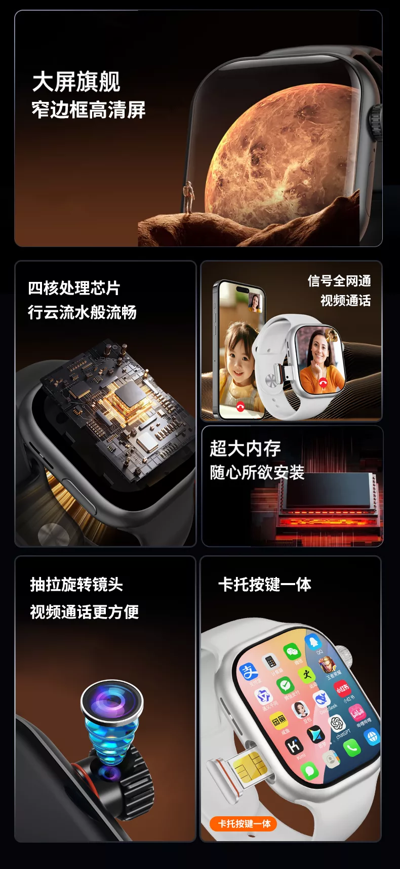 小兔ai旗舰智能手表f19性能猛兽旗舰机皇5g插卡wifi高端手表